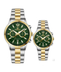 iShopping - Timezone Oblique Pulse Watch For Men Two Tone Golden (TZ-1323)