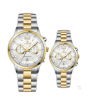 iShopping - Timezone Oblique Pulse Watch For Men Two Tone Golden (TZ-1323)