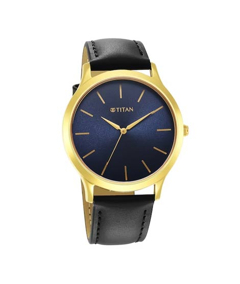 iShopping - Titan Karishma Radiance Collection Men's Leather Watch - Black (1825YL05)