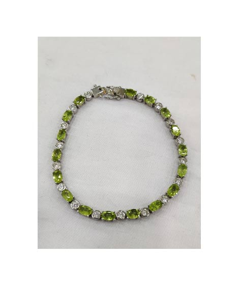 iShopping - Gilgit Bazaar Peridot Stone Silver Bracelet (21)