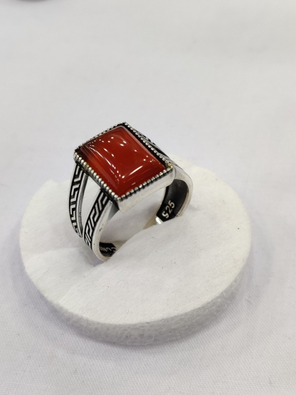 iShopping - Gilgit Bazaar Aqeeq Stone Silver Ring (15)