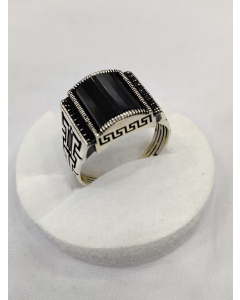 Gilgit Bazaar Aqeeq Stone Silver Ring (24)