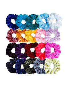 AR Scrunchies Velvet Scrunchies For Women Pack of 15
