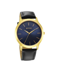 Titan Karishma Radiance Collection Men's Leather Watch - Black (1825YL05)
