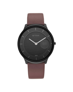 Titan Edge Baseline Analog Men's Leather Watch - Brown (1843NL01)