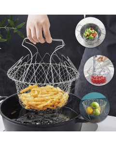 Promax Stainless Steel Foldable Cooking Basket