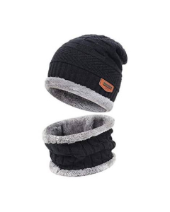 Afreeto Winter Cotton Beanie 2 Piece Cap