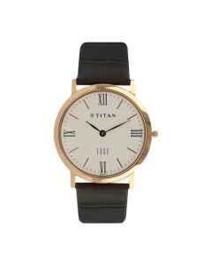 Titan Edge Collection Men's Leather Watch - Black (679WL01)