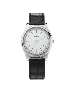 Titan Analog Men's Leather Watch - Black (99001SL02)