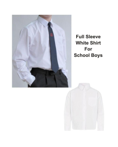 Muzamil Store School Shirt for Boys 28 Number Boys - White