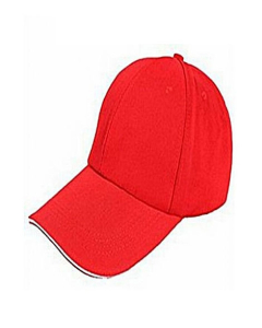 A & S Plain Cotton Cap For Men Red