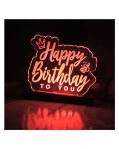 Abdullah`s Fashion Acrylic Neon Light Happy Birthday