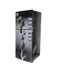 PEL Curved Glass Door Freezer-on-Top Refrigerator 14 Cu Ft Black (PRCGD-21850)