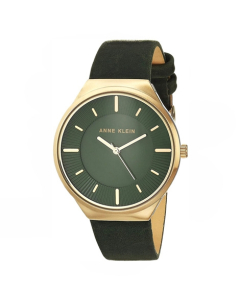 Anne Klein Leather Watch For Women Green (AK/3814OLOL)