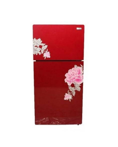 Gaba National Freezer On Top Glass Door Refrigerator 8 Cu Ft Red (GNR-188)