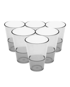 Appollo Party Acrylic Glass M-6 (Pack Of 6)-Natural