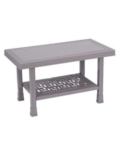 Boss Small Double Shelf Plastic Table (B-330-LGR)
