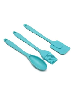 Easy Shop Silicone Spatula Brush and Spoon Set - Pack Of 3