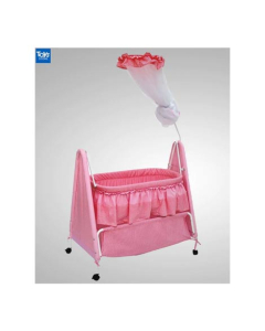 Easy Shop Baby Swinging Cradle with Attached Net - Pink