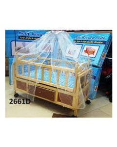 Easy Shop Wooden Baby Swinging Cradle with Drawer