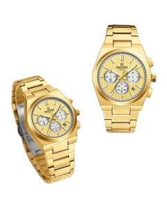 Naviforce Bond Chrono Watch For Couples Golden (nf-8048C-1)