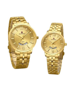 Naviforce Affinity Pair Watch For Couples Golden (NF-9238c-4)