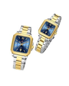 Naviforce Square Soulmates Watch For Couple Two Tone (NF-9239C-2)