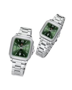 Naviforce Square Soulmates Watch For Couple Silver (NF-9239C-5)