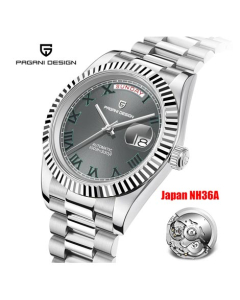 Benyar Pagani Design Luxury Chronometer Watch For Men Silver - (PD-1783-2)