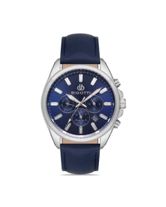 Bigotti Leather Men's Watch Blue (BG.1.10329-2)