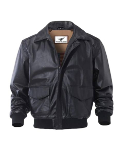 Toor Traders Bomber Leather Jacket For Men-Extra Large