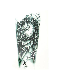 Ferozi Traders Chest Clock Temporary Tattoo Sticker 