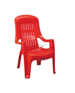 Boss Full Plastic High Back Easy Chair (BP-625-RED)