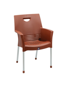 Boss Mega Jhony Pure Plastic Chair with Steel Legs (BP-317-CHC)