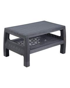 Boss Pure Plastic 2 Shelf Table Dark Gray (BP-370-GRY)