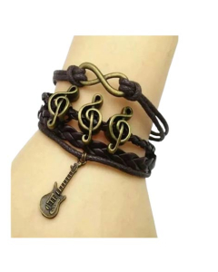 Scenic Accessories Brown Leather Guitar Bracelet (SAB-006)