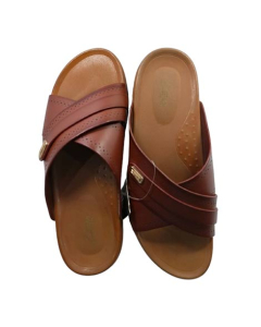 Eomobiles Medicated leather Chapal For Men (0650)-Brown-44 - Euro