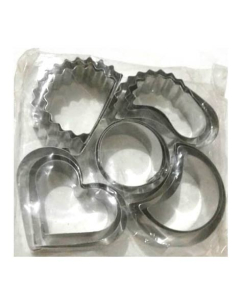 G-Mart 4 Shapes Cookie Cutter - Silver