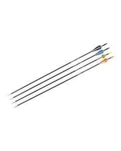 Musen 5mm Recreational Fiberglass Sleeve Tip Archery Arrows (MSBJ-7001) - 29" Spine 700-Yellow &amp; White-24 Pcs