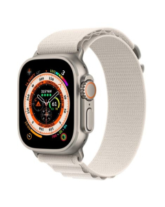 Apple Watch Ultra 49mm Titanium Case With Starlight Alpine Loop Band - GPS