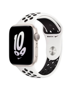 Apple Watch SE 44mm Starlight Aluminum Case with Summit White/Black Nike Sport Band - GPS