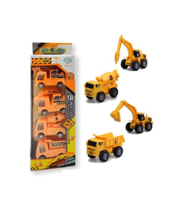 Afreeto Construction Pull Back Vehicle Toys Set For Kids