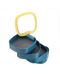 Charming Closet 4 Layers Rotatable Jewellery Box Blue