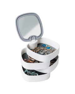 Charming Closet 4 Layers Rotatable Jewellery Box White