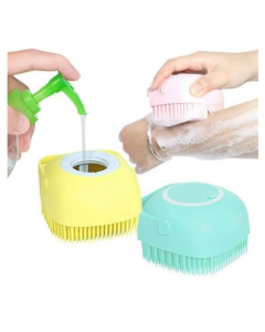 Charming Closet Silicone Bath Body Brush With Soap Dispenser