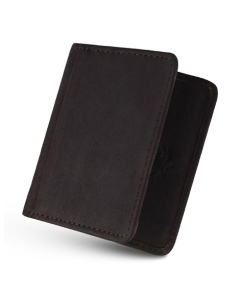 Blackbird Leathers Handmade Leather Card Holder For Men Dark Brown (0001)