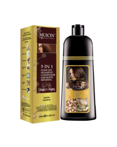 Muicin 5 In 1 Hair Color Shampoo With Ginger & Argan Oil Light Brown 200ml (MHC-HD-LBR-200)
