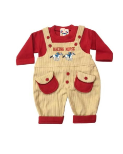 Autumn Winter Polar Fleece Red Romper for Baba and Baby - (77182)-2-6 Months