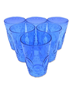 Appollo Party Acrylic Glass M-9 (Pack Of 6) -Blue