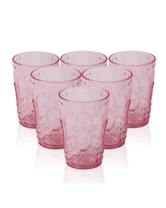 Appollo Party Acrylic Glass M-9 (Pack Of 6) -Pink
